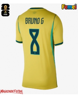 Brazilia Bruno Guimaraes #8 Echipament de Fotbal Replică Mondial 2026 Femei Acasa Brazilia Bruno Guimaraes #8 Echipament de Fotbal Replică Mondial 2026 Femei Acasa